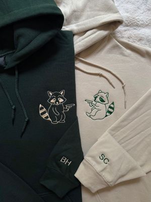 INDIVIDUAL Raccoon Guns Embroidery