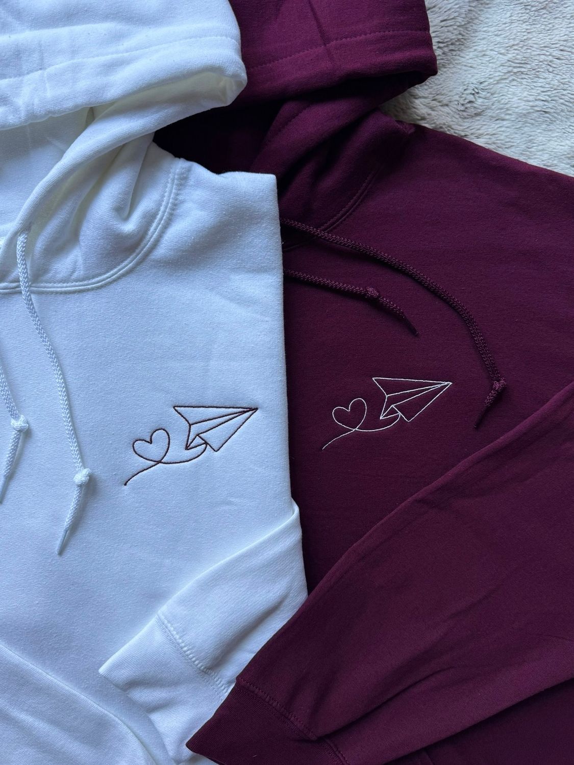 Paper Airplane Love Matching Embroidery Set