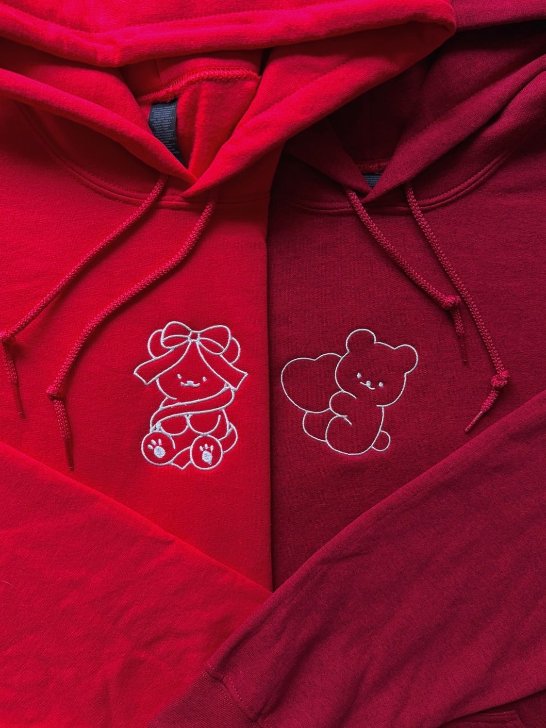 Valentines Bear Love Matching Embroidery Set