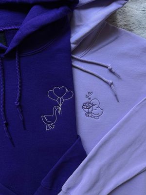 Valentines Goose Love Matching Embroidery Set