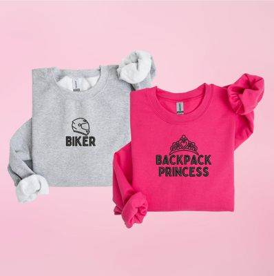 INDIVIDUAL Backpack Princess + Biker Embroidery