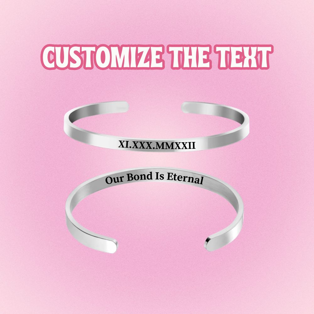 Custom Engraved Bracelet Cuff w/ Hidden Message