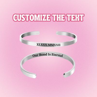Custom Engraved Bracelet Cuff w/ Hidden Message