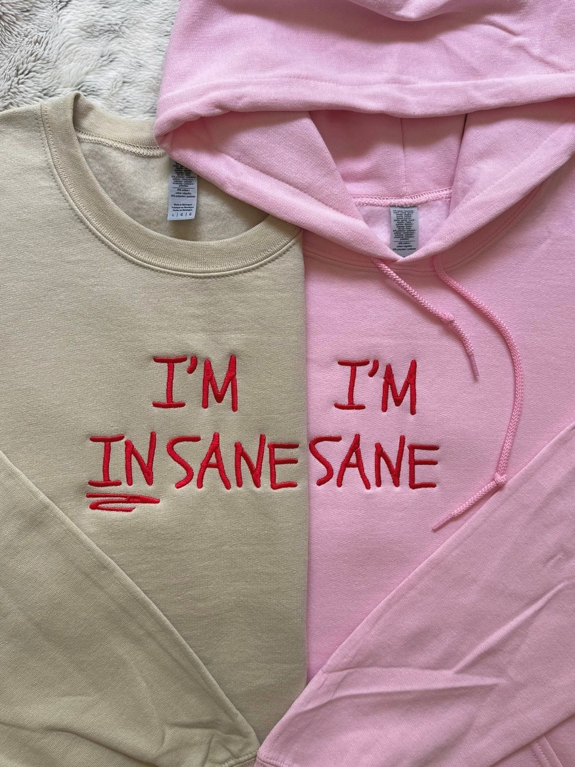 I'm INsane - I'm Sane Matching Embroidery Set