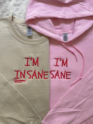 I'm INsane - I'm Sane Matching Embroidery Set