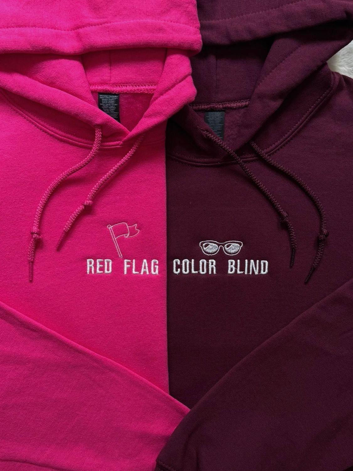 Red Flag ~ Color Blind Matching Embroidery Set