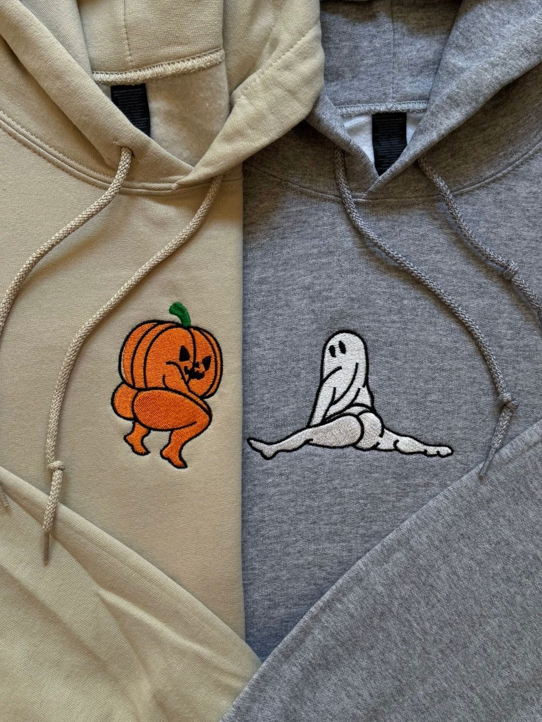 Twerking Pumpkin + Ghost Matching Embroidery Set for Besties - Halloween