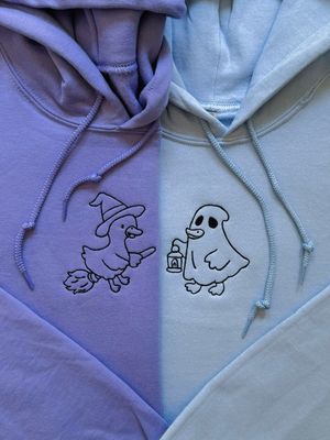 Witch + Ghost Goose Matching Set for Halloween