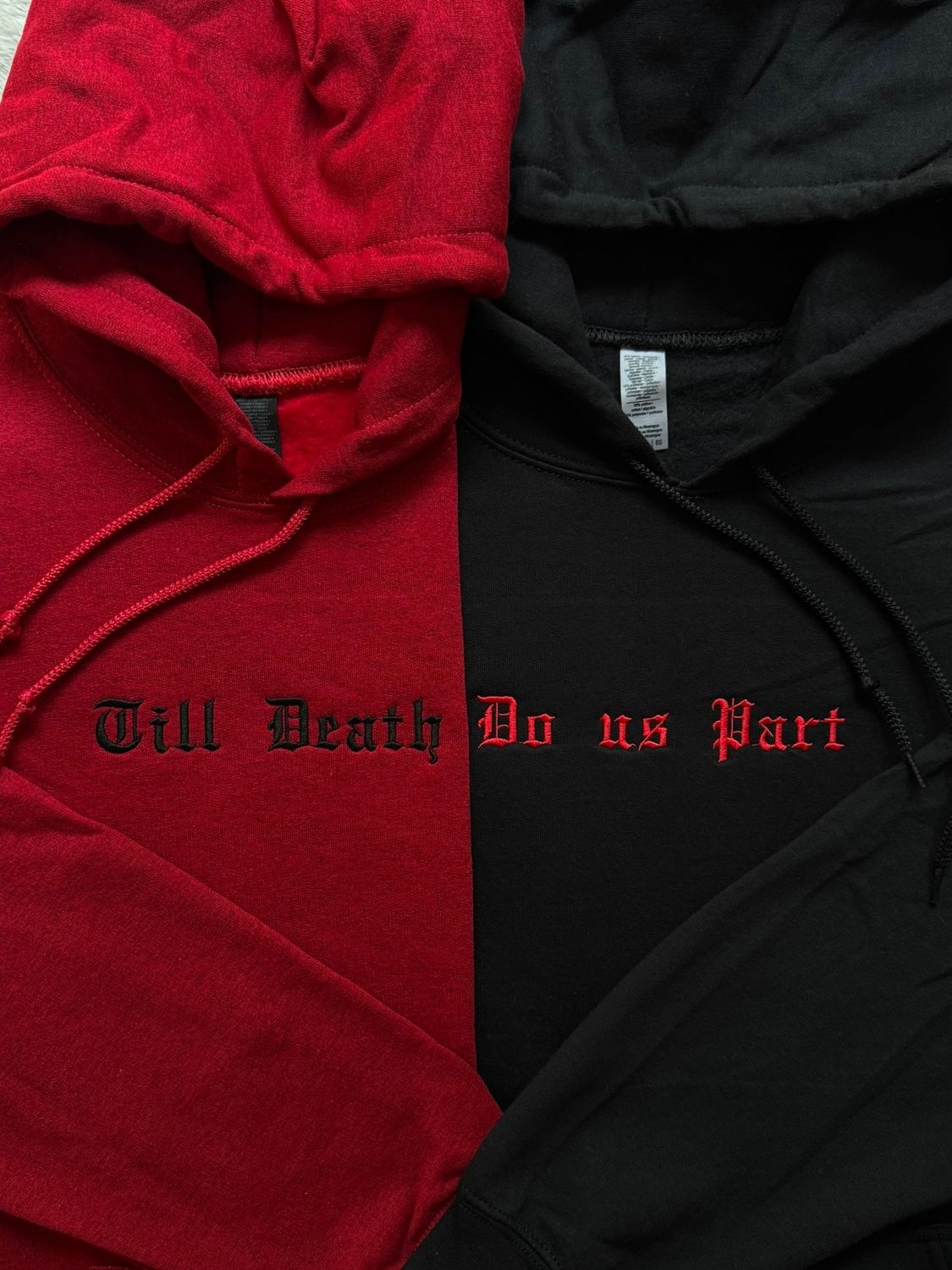 Till Death Do Us Part Matching Couples Embroidery Set