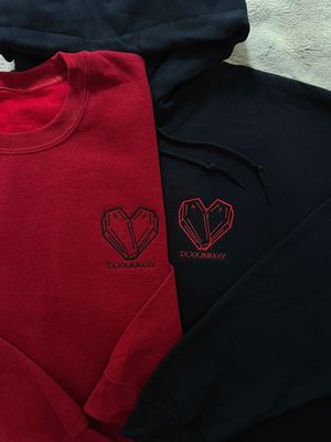 Coffin Heart Matching Couples Embroidery Set for Halloween