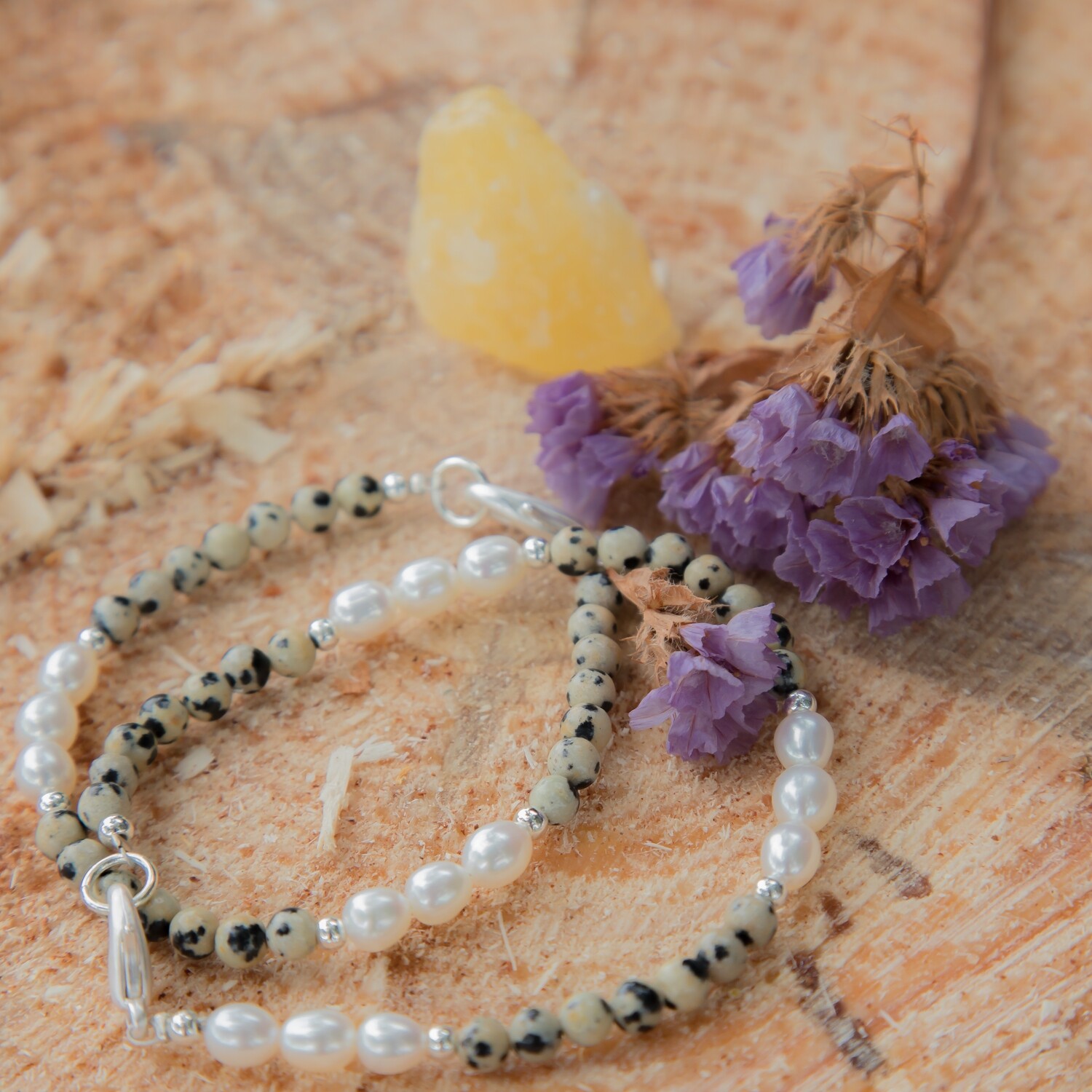Dalmatian Pearl Bracelet