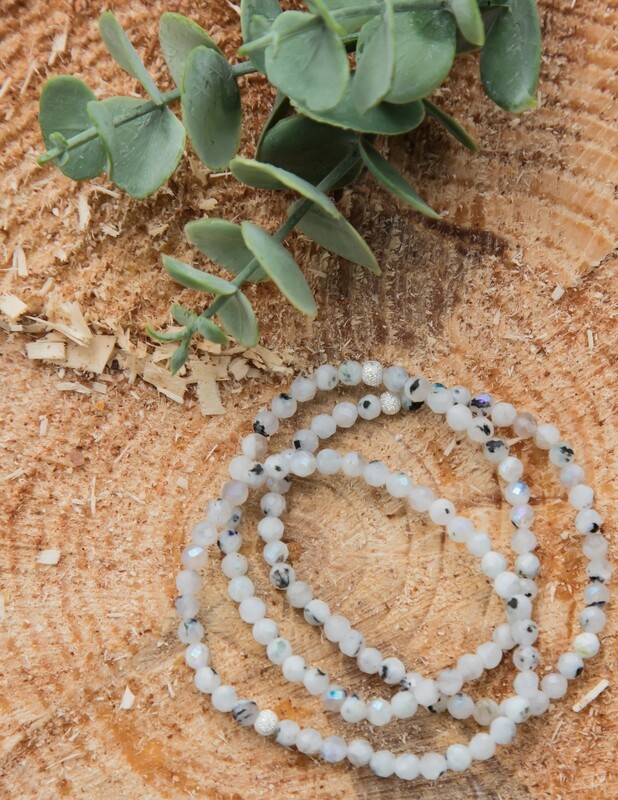 Rainbow Faceted Moonstone Bracelet