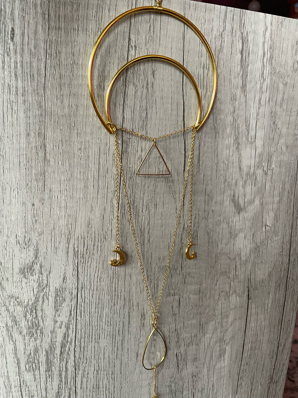 Gold Moon Window Hanging