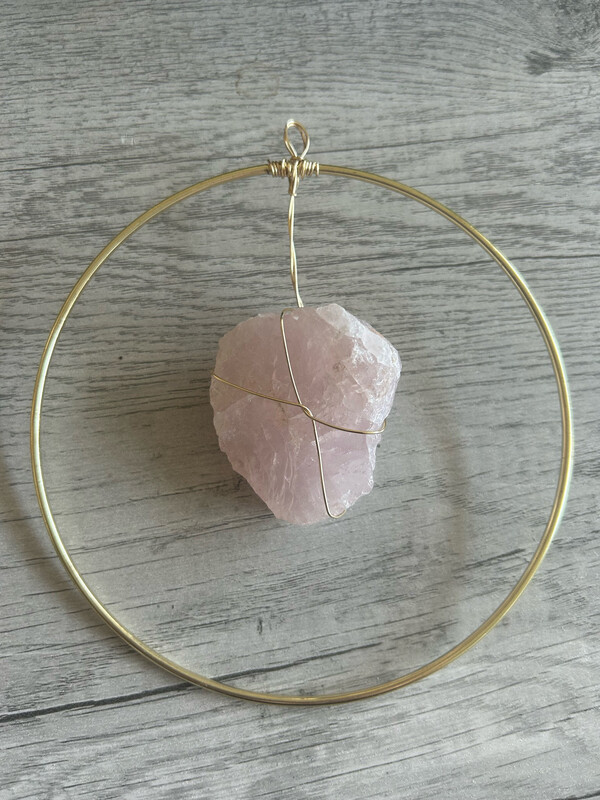 Rose Quartz Wall Hanging