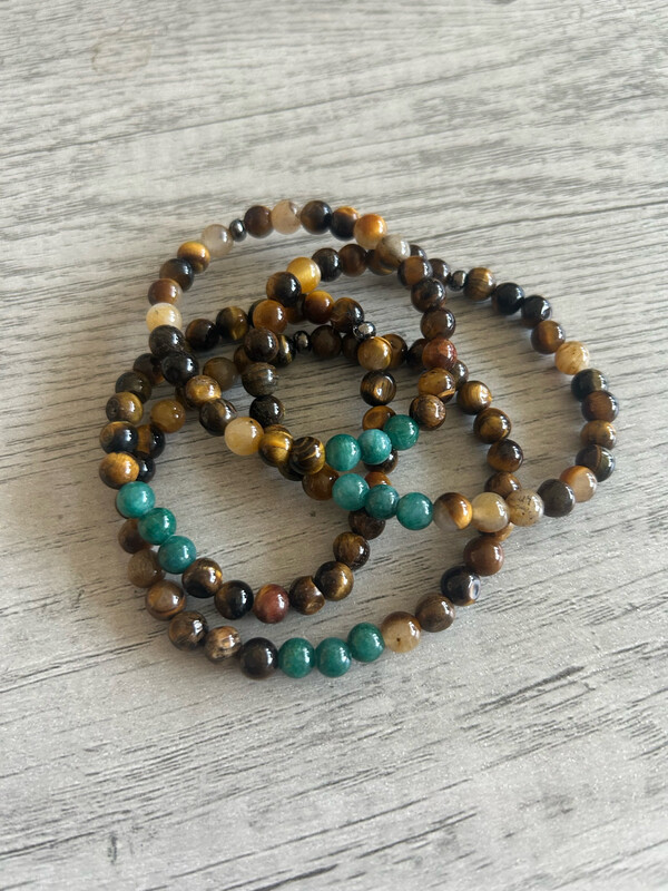 Tigers Eye And Aventurine Bracelet