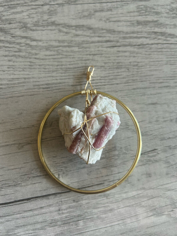 Pink Tourmaline Wall Hanging