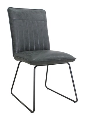 Richmond Dining Chair - Dark Grey | Tan