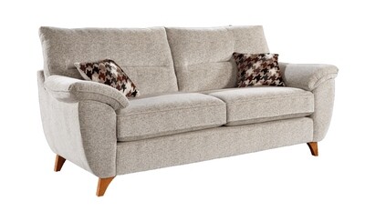Billie Fabric 3 Seater Sofa - Brown | Charcoal | Cream | Grey | Silver