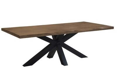 Richmond Oak Table 1.8 | 2.1 m with Raw Edge and Big Spider Leg