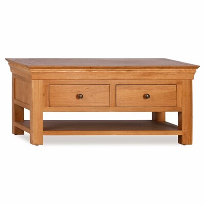 Delta Oak Two Drawer Coffee Table Delta Oak Two Drawer Coffee Table
