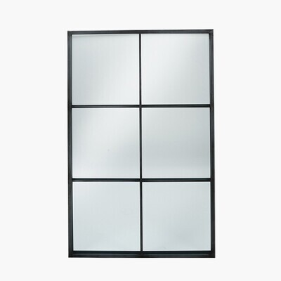 Dark Grey Metal 6 Section Mirror Dark Grey Metal 6 Section Mirror