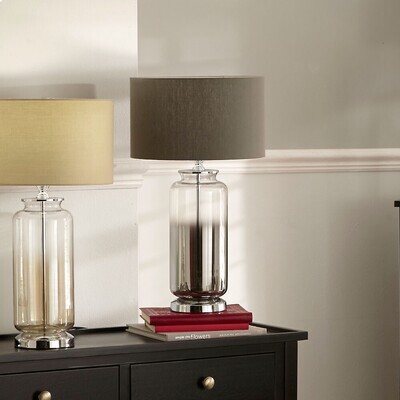 Vivienne Lustre Grey & Ombre Glass Table Lamp Vivienne Lustre Grey & Ombre Glass Table Lamp