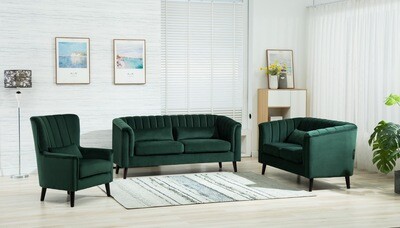 Meabh 3+1+1 Sofa Set - Green | Grey | Midnight Blue