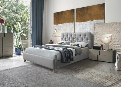 Suzie Bed - 3ft | 4ft | 4ft 6" | 5ft - Grey | Blush Pink