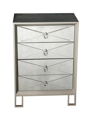 Diamond Four Drawer Dresser - Champagne Diamond Four Drawer Dresser - Champagne