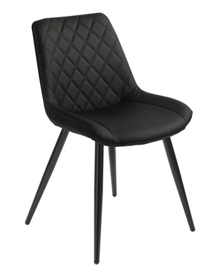 Silvia Dining Chair - Black | Blue | Light Grey | Taupe | Yellow - Black | Chrome Legs