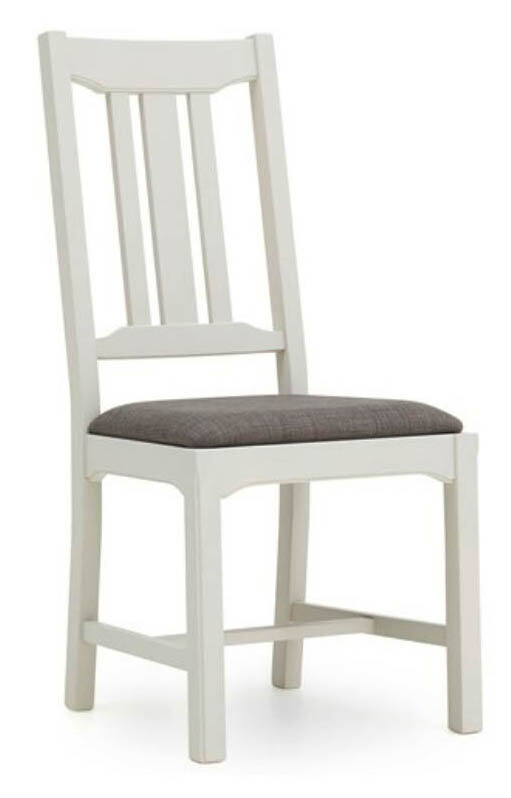 Eden Oak Padded Dining Chair - Light Grey | Oak