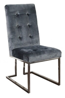 Sylvia Straight Back Dining Chair - Grey Sylvia Straight Back Dining Chair - Grey