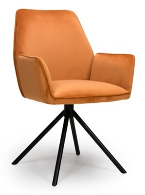 Uno Carver Dining Chair - Burnt Orange | Cool Blue | Grey | Mulberry | Wax Grey