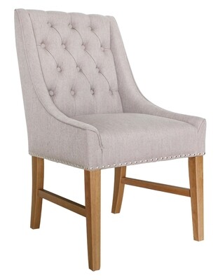 Winchester Dining Chair - Buff Linen | Truffle Linen Winchester Dining Chair - Buff Linen | Truffle Linen