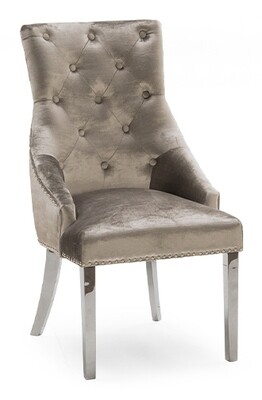 Belvedere Knockerback Dining Chair - Champagne | Charcoal ​| Pewter