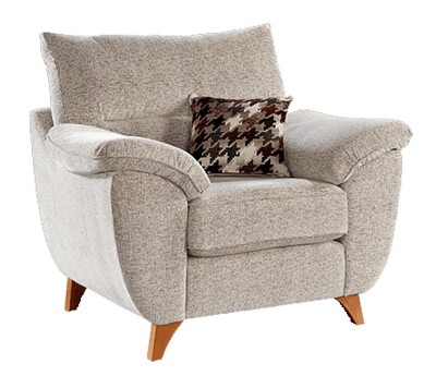 Billie Fabric Armchair - Brown | Charcoal | Cream | Grey | Silver