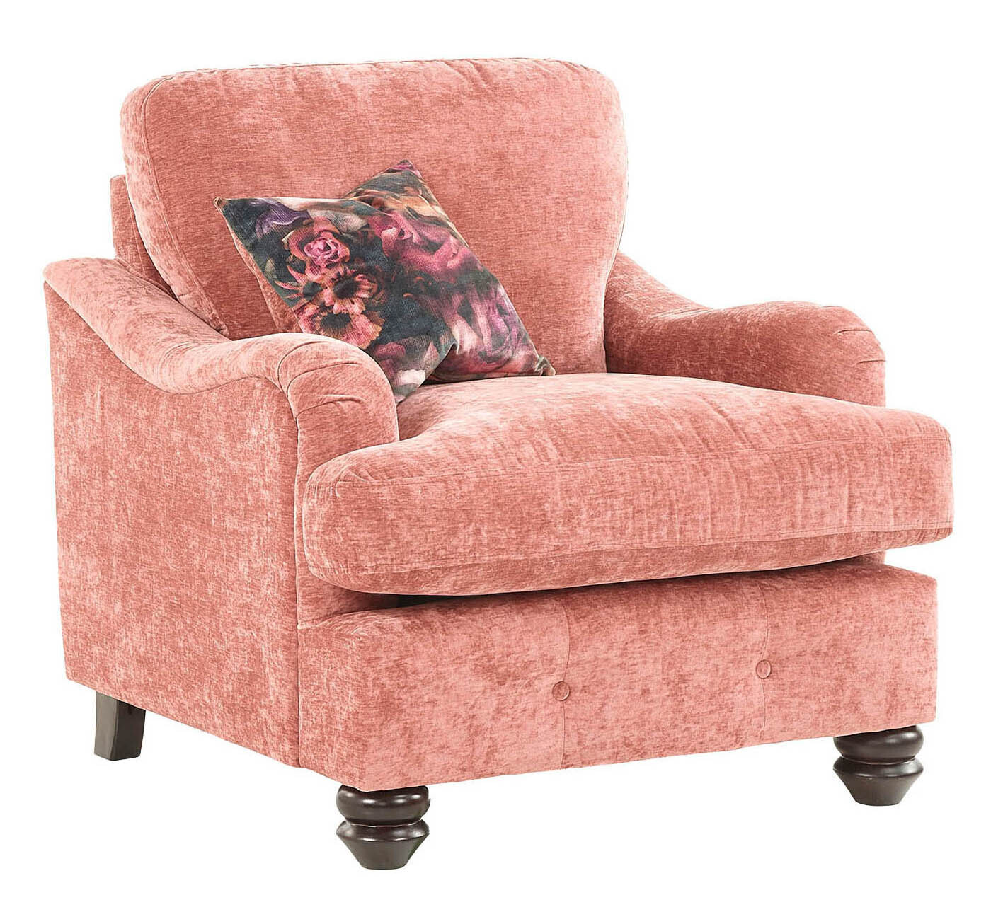 Millie Fabric Armchair - Charcoal | Pink | Silver | Taupe
