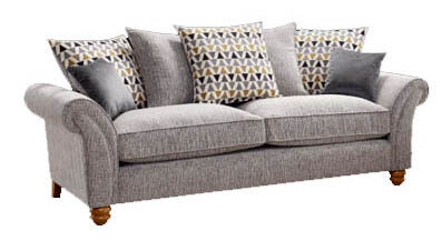 Vegas Fabric 3 Seater Sofa - High Back | Pillow Back