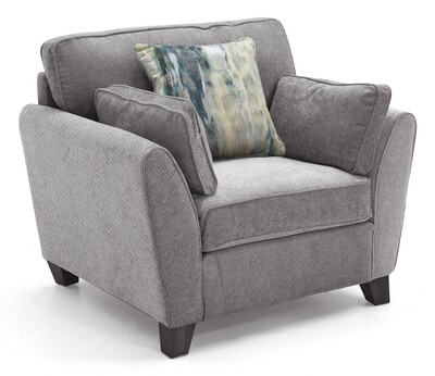 Cantrell Armchair - Grey | Mushroom | Silver Cantrell Armchair - Grey | Mushroom | Silver