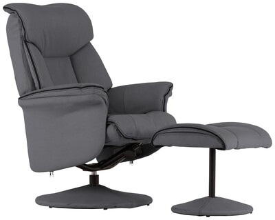 Kenmare Armchair & Footstool - Black | Dark Grey | Tan | Grey | Light Grey