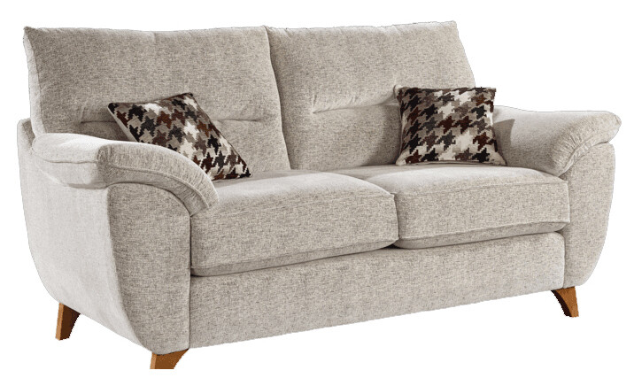 Billie Fabric 2 Seater Sofa - Brown | Charcoal | Cream | Grey | Silver