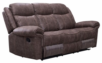 Lisbon 3 Seater Recliner Sofa - Grey | Brown Lisbon 3 Seater Recliner Sofa - Grey | Brown