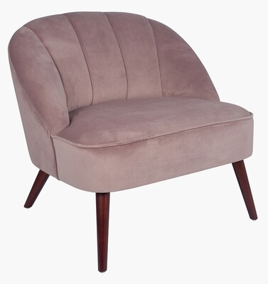 Portofino Velvet Cocktail Chair - Blush Pink | Grey | Forrest Green | Ochre | Tabacco