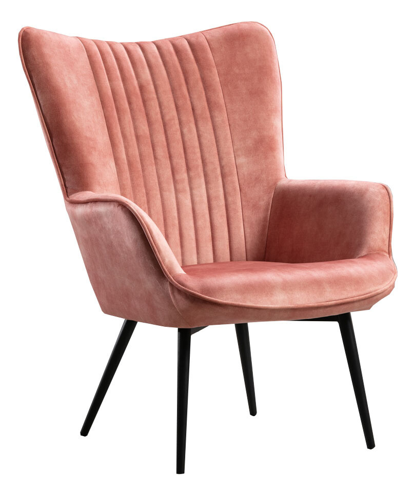 Lynn Accent Chair - Blush Pink | Gold | Teal