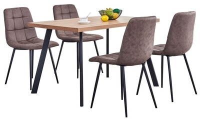 Fredrik 1.2 Meter Dining Set - Including Four Chairs