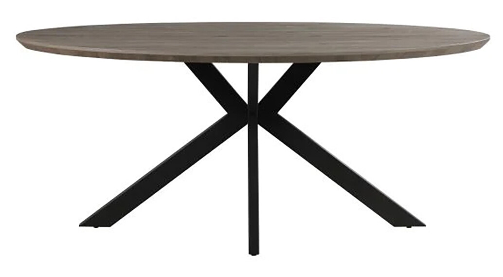 Manhattan Oval 1.8m Dining Table - Grey | Oak | Light Walnut