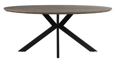 Manhattan Oval 1.8 Metre Dining Table - Grey | Oak | Light Walnut