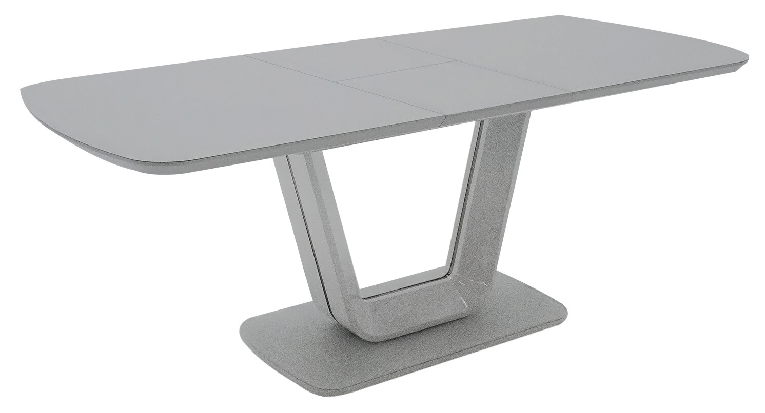 Lazzaro Extending Dining Table 1.6/2m - Graphite Grey Matt | Light Grey Matt | White Gloss