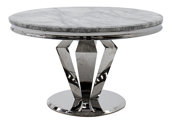 Arturo 1.3m Grey Round Marble Table
