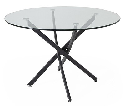 Kacey Round Grey Dining Table